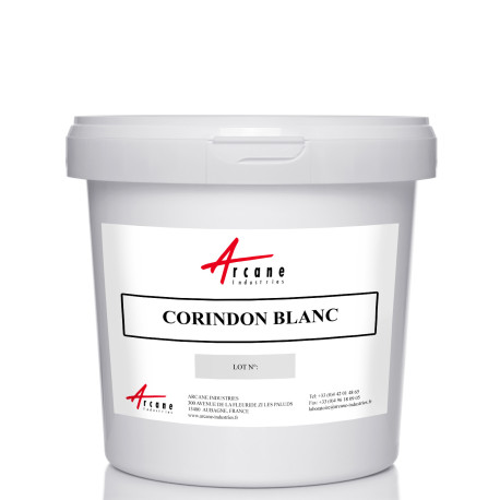 Corindon blanc pour sablage, microbillage et antidérapant peinture résine Seau 4kg