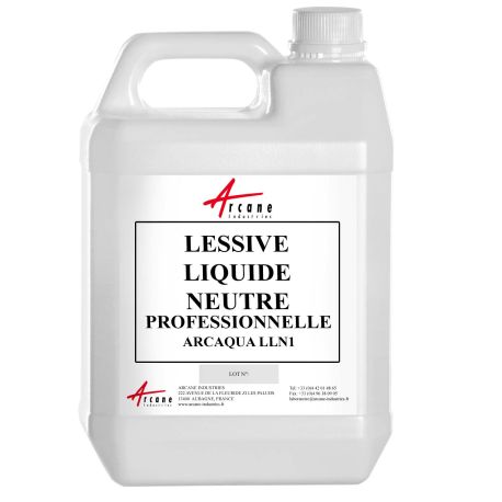 Lessive liquide neutre professionnelle - ARCAQUA LLN1 5L